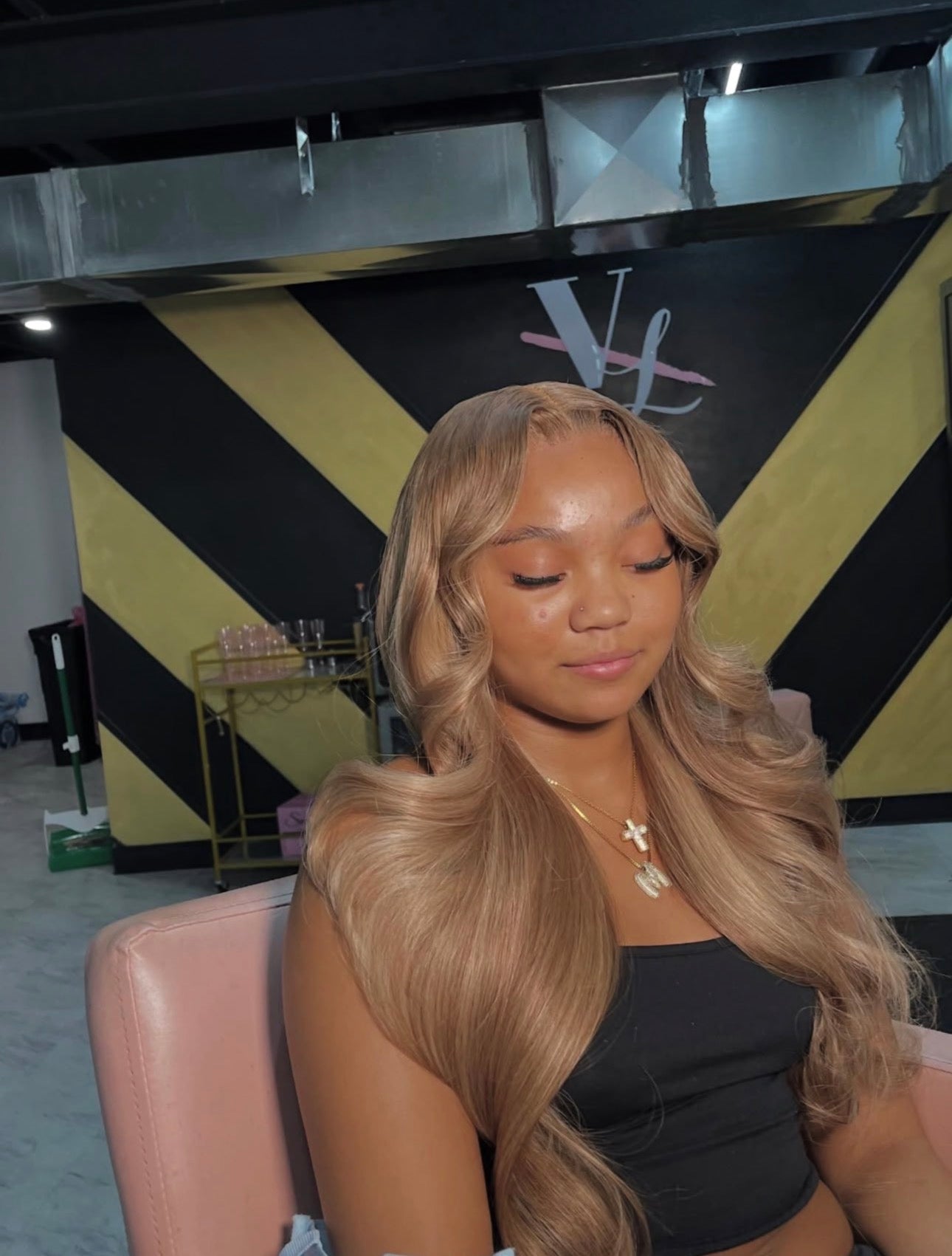 Straight Caramel Swirl HD Closure