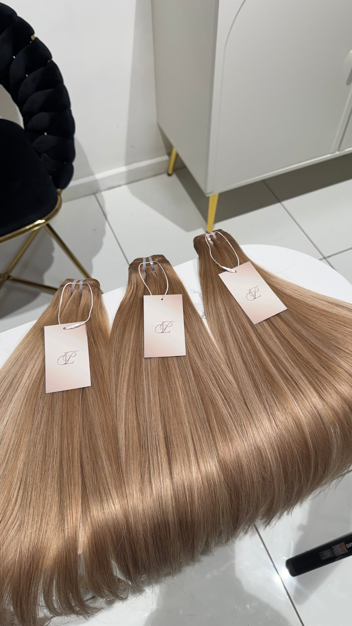Straight Butterscotch Blonde Individual Bundle