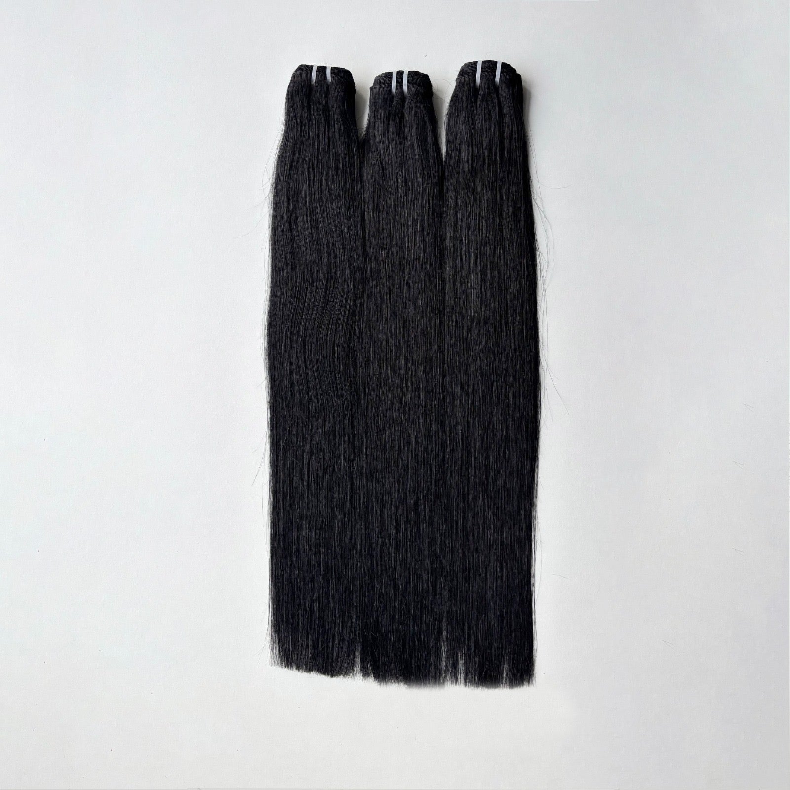 3x Jet Black Silk Straight Bundle Deal